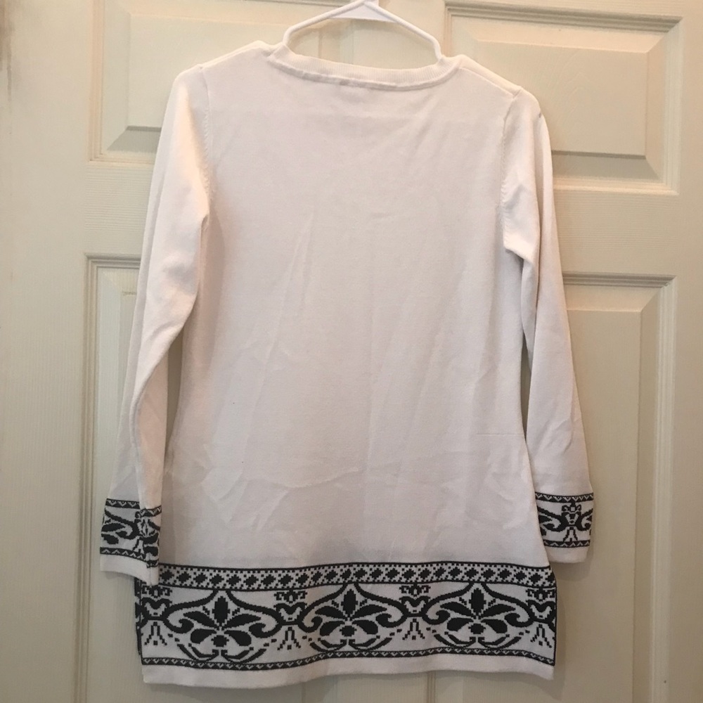 NY COLLECTION tunic scrolled sweater - Picture 6 of 10